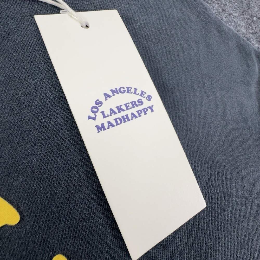 Madhappy x NBA Los Angeles Lakers Thick T Shirt Black Felt Letters NWT - Picture 8 of 13